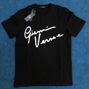 Versace Men Chest Embroidery Black T-Shirt "XXL"